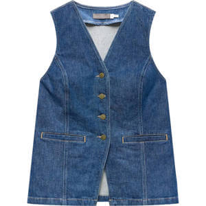 Mint Velvet Blue Denim Waistcoat